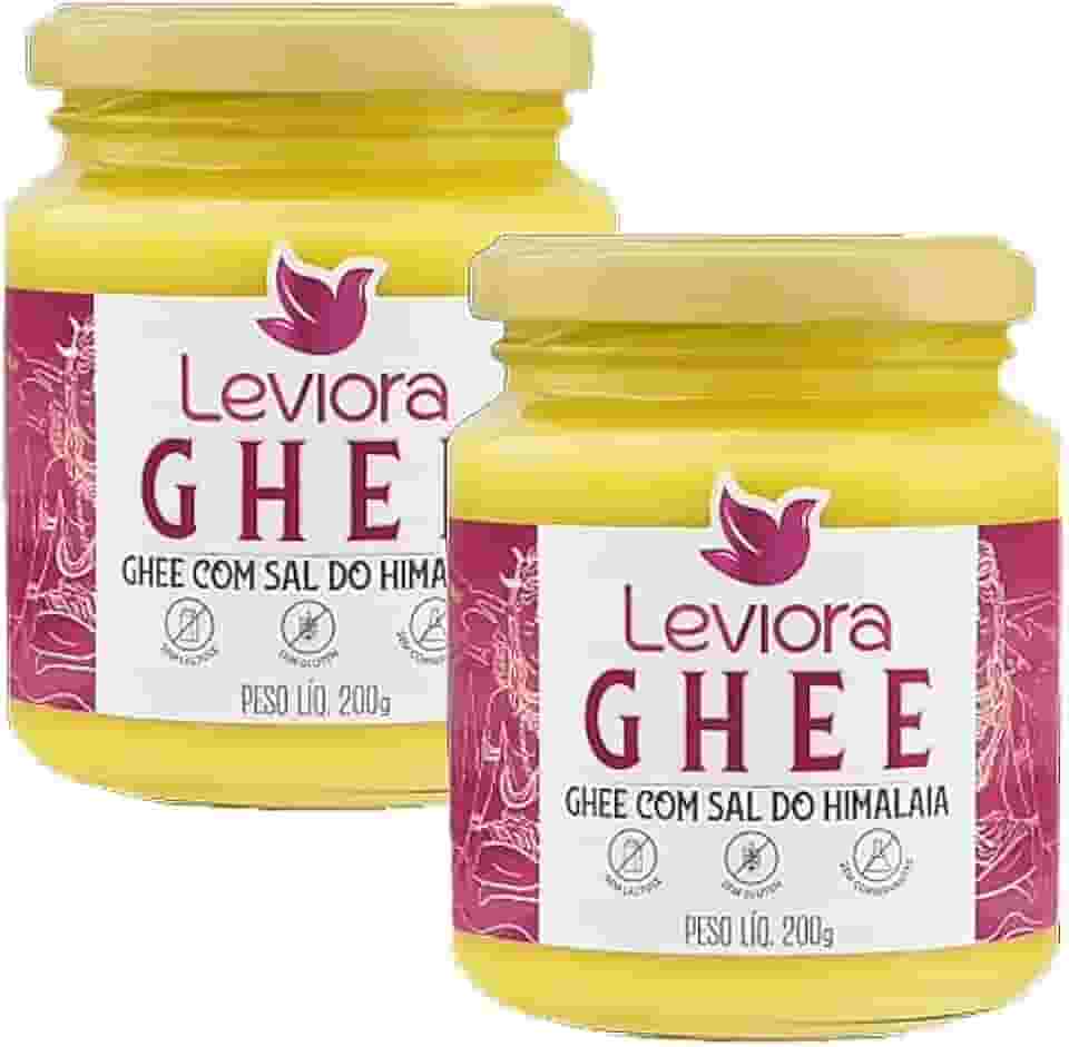 Kit 2X: Manteiga Ghee com Sal do Himalaia Sem Lactose Leviora 200g