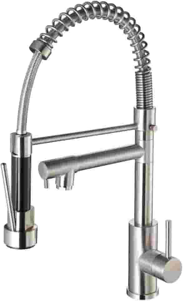 Torneira monocomando gourmet escovado mesa bancada