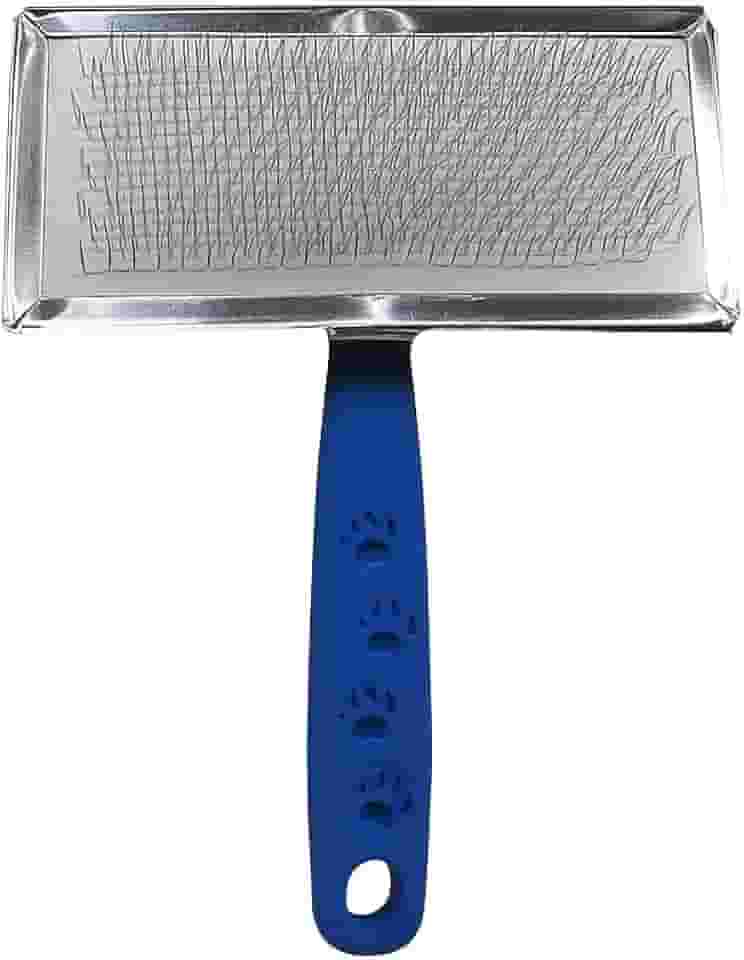 Escova Removedora de Pelos para Cães e Gatos, Escova Slicker Profissional com Cerdas de Aço Inox, Ideal para Desembolar e Reduzir a Queda de Pelos