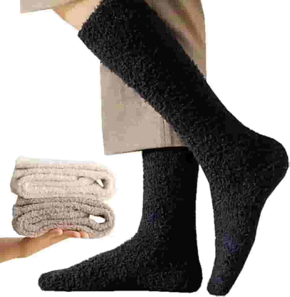 Kit 3 Meias T?rmica Grossa at? a Coxa Flanelada Frio Inverno Intenso Feminina e Masculina