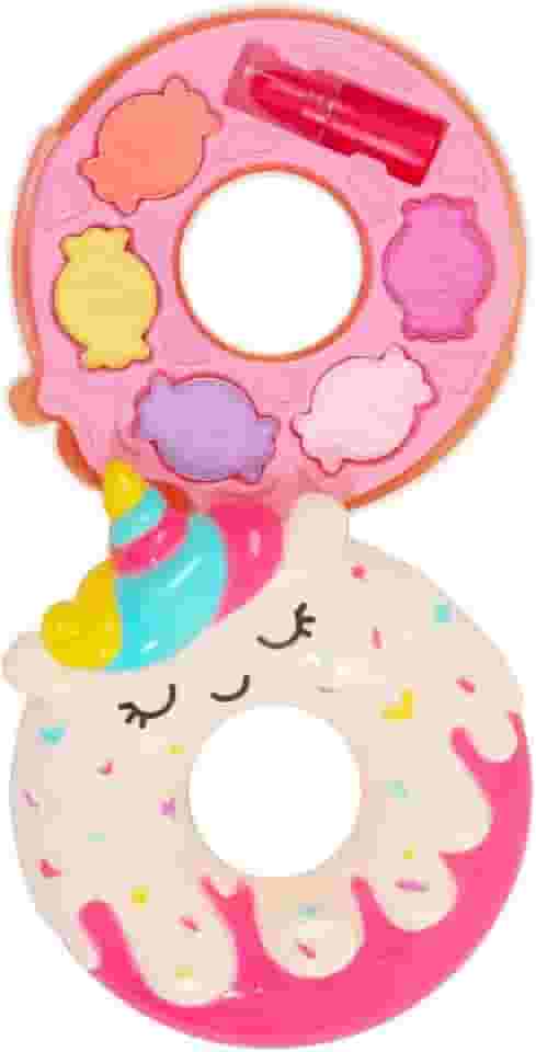 KIT Maquiagem Paleta Sombra Com Batom Donuts Infantil