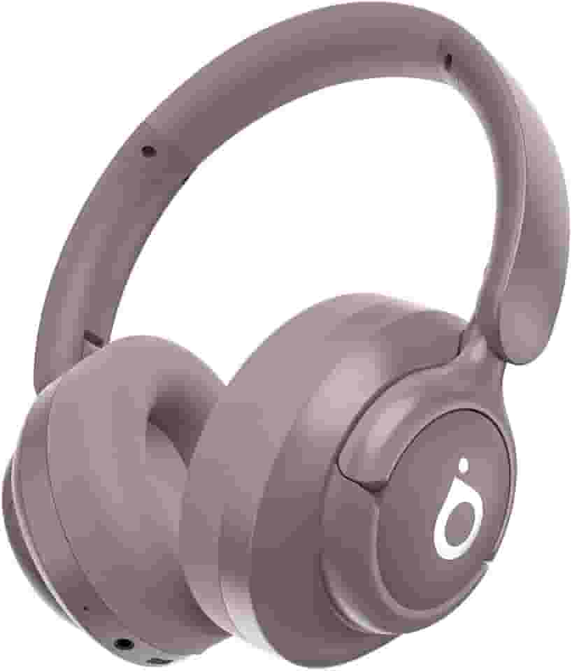 Basike Fone de Ouvido Bluetooth, ANC Cancelamento de Ruído Ativo Headphone Bluetooth 5.4 Headset com Microfone, Certificação Hi-Res Audio, 30 horas reprodução, LE29 (Rosa)