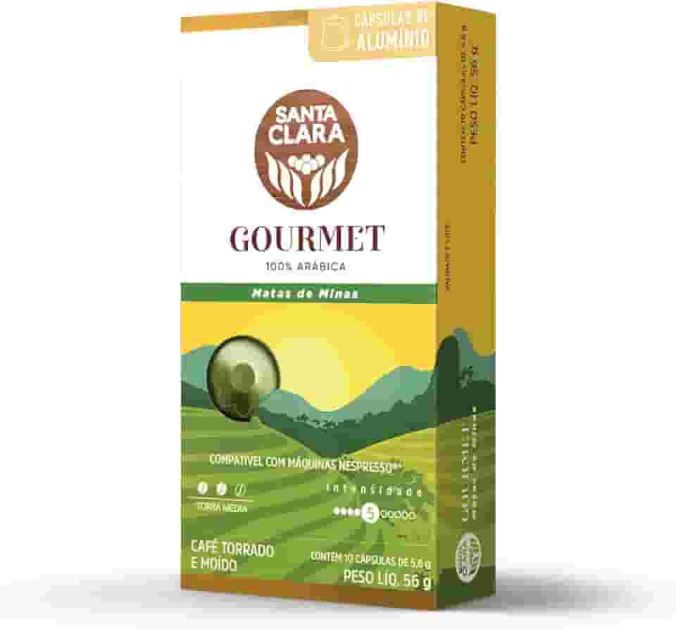 Café em Cápsula Torrado e Moído Matas de Minas Santa Clara Gourmet Caixa 56g 10 Unidades