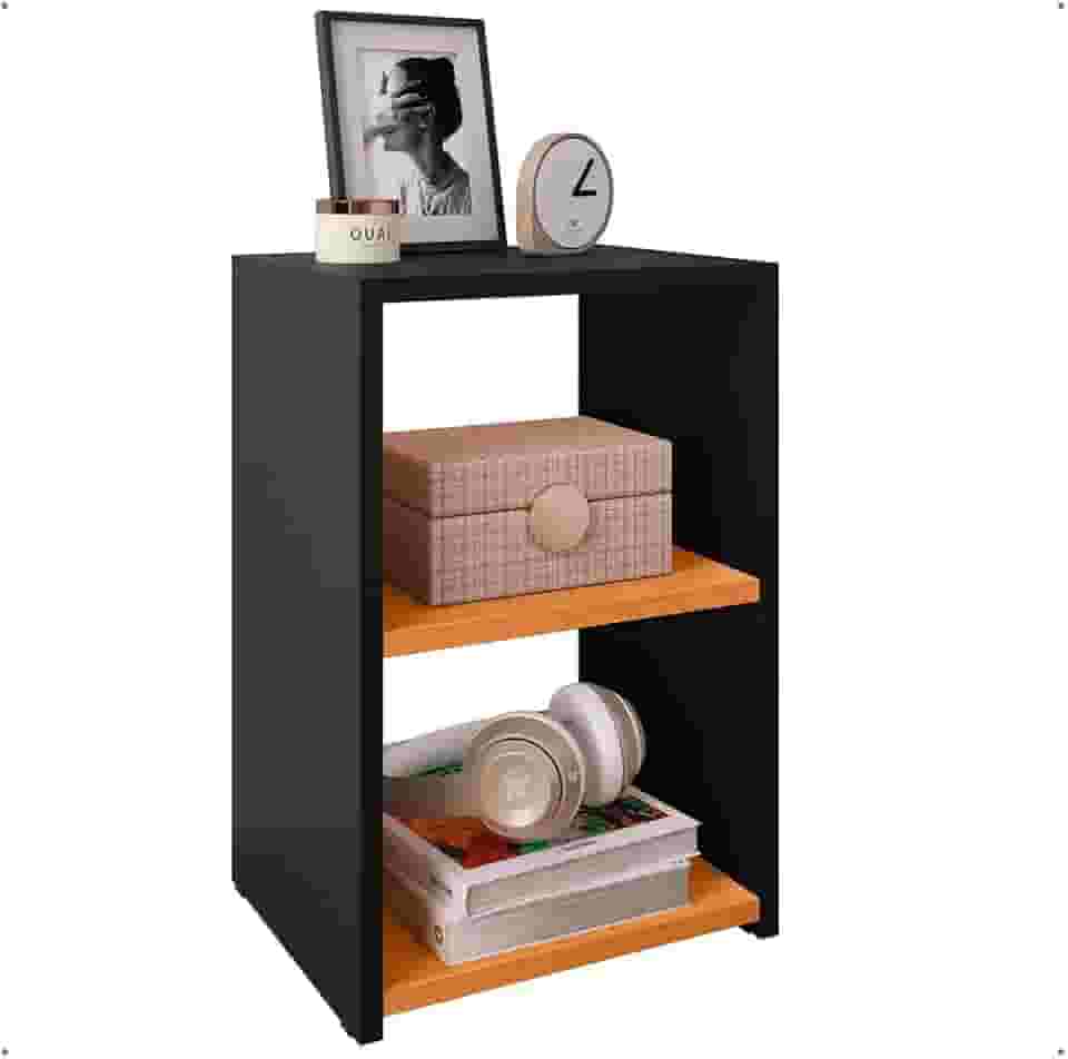 Mesa De Cabeceira Mudo Basic New Bide Quarto Cama Nicho (Preto Nature)