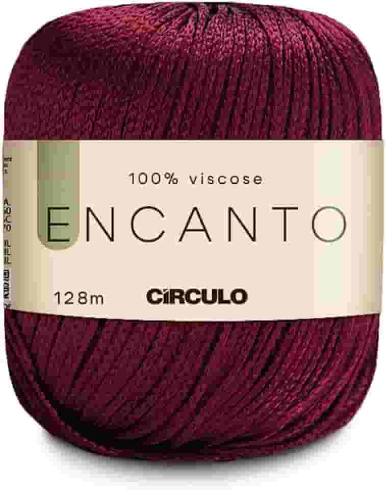 Fio Encanto Linha Novelo Circulo 100% Viscose - 128m - 100g (Bordô)