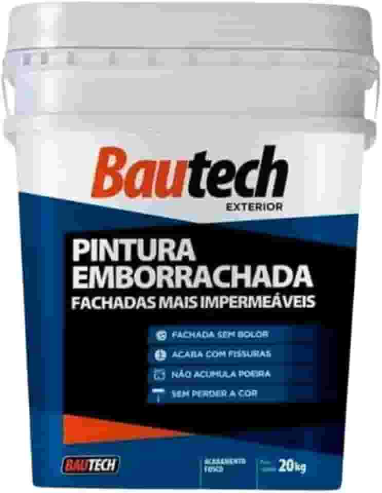 Tinta Emborrachada Impermeabilizante Branca 20kg Bautech