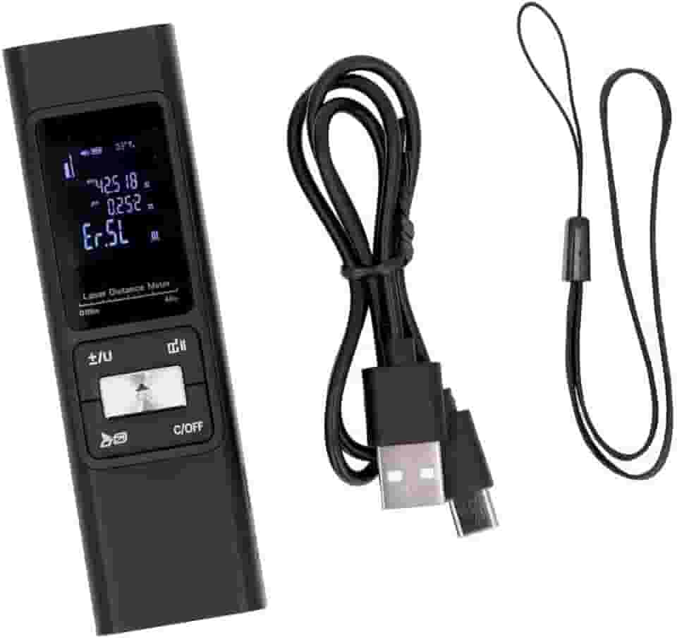 Trena Digital a Laser 80 Metros Recarregável com Nível Laser e Função de Cálculo de Área e Volume