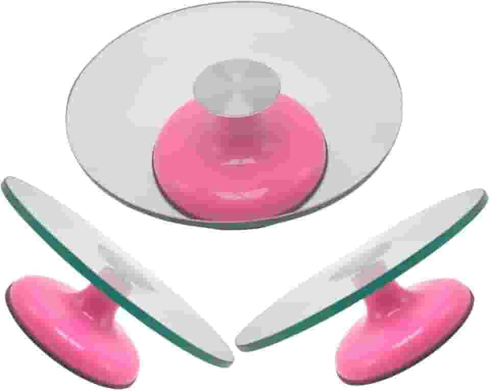 bailarina suporte de bolo giratória rosa