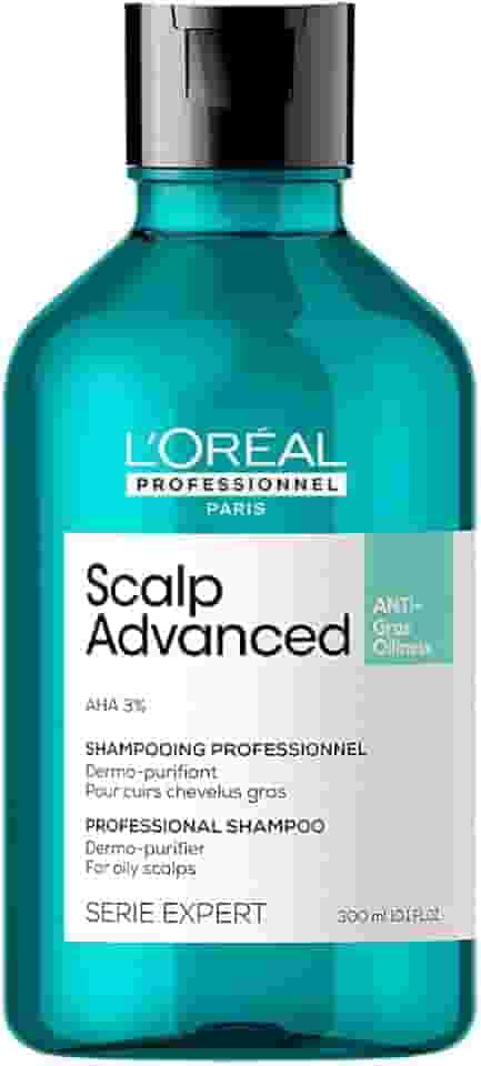 L'Oréal Professionnel Shampoo Purificante Scalp Dermo Purifier, Para Limpeza do Couro Cabeludo Oleoso, Sensação de Frescos e Limpeza, 300ml