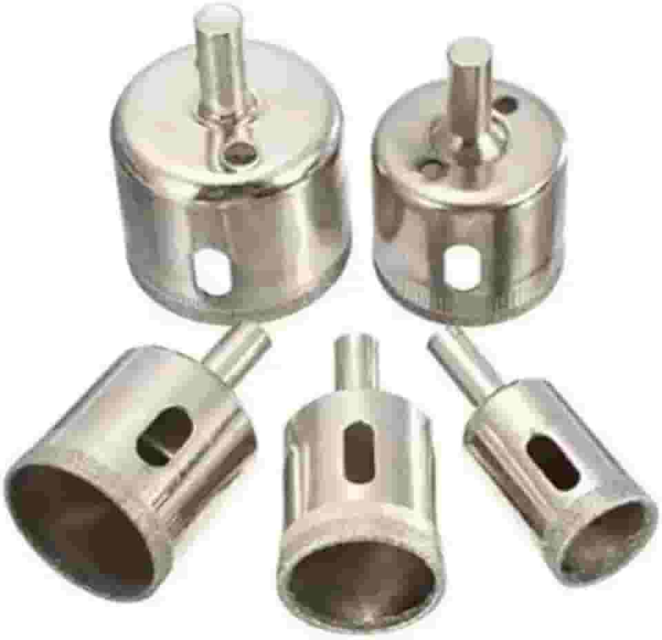 JOGO COM 5 BROCAS DIAMANTADAS 25-50MM CERAMICA VIDRO PISO