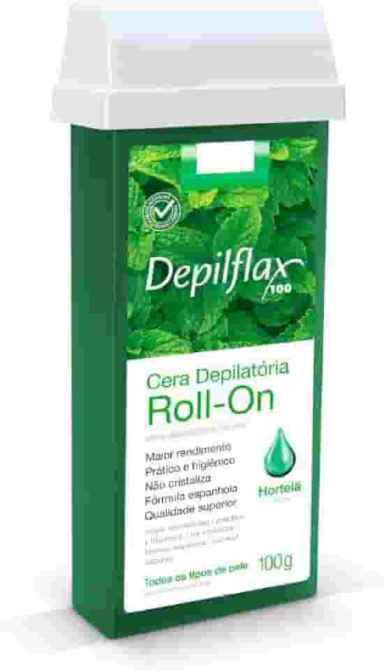 Depilflax – Cera Depilatória Roll-On Hortelã 100g