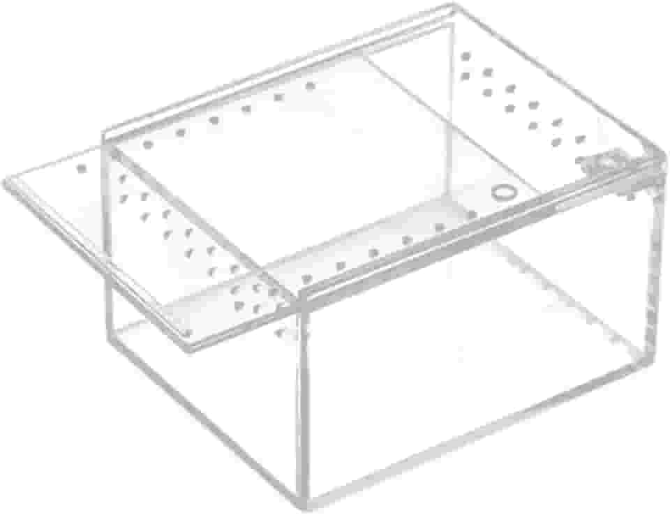 ＡＷＨＡＯ Terrário de Répteis, Caixa de Criação de Répteis, Recipiente Transparente, Portátil, Leve E Respirável para Tartarugas, Lagostins, Cobras, Aranhas, 10.5 Cm X 8.5 Cm X 6