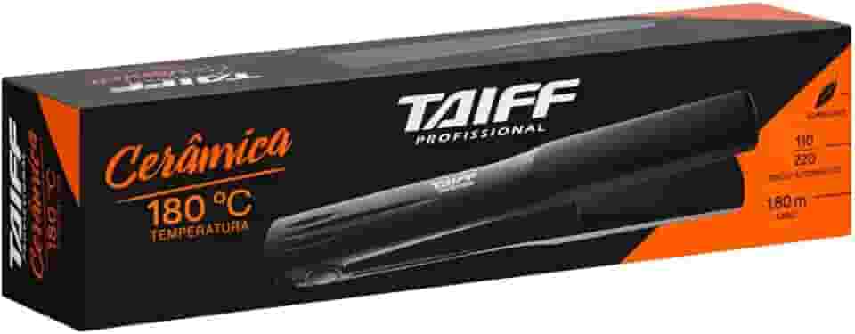 Chapinha Taiff Cerâmica Profissional Alisadora Perfil Anodizado Preto Clássica 180°C