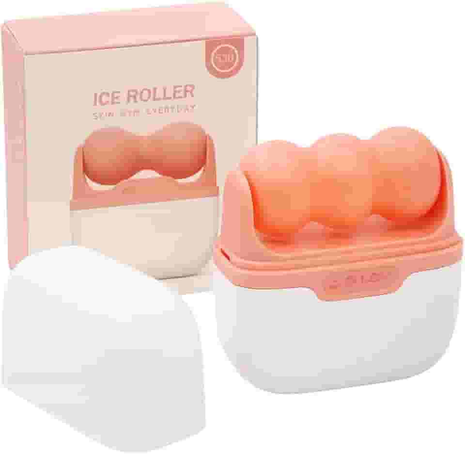 Ice Roller Facial 2 em 1 com Case Higiênico – Massageador de Gelo para Rosto e Corpo, Reduz Inchaço, Fecha Poros e Relaxa Músculos – Autocuidado, Unissex