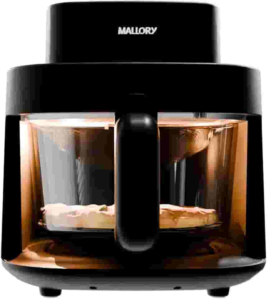Fritadeira Elétrica Mallory SmartGlass - 4,5L, Air Cook 360°, Temperatura até 200°C, Cuba de Vidro Temperado - 127V