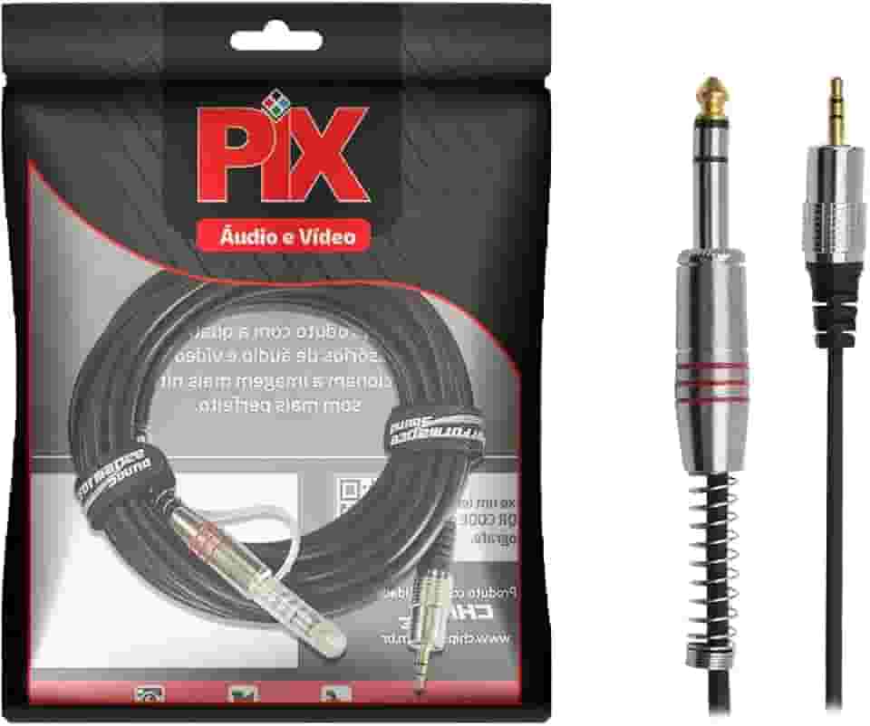 Performance Sound 018-8055 Cabo P2 + P10 Fitz - P2 Estereo + P10 Estereo Plug Metal, 5 M