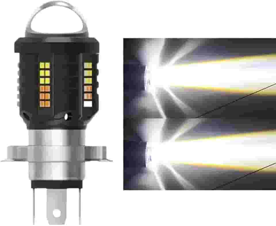 Farol LED de Motocicleta, Foco Concentrado Super Brilhante, Longo e Curto Alcance