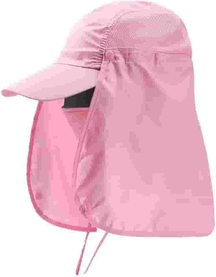 Boné de pesca boné de beisebol de secagem rápida com aba removível para rosto e pescoço