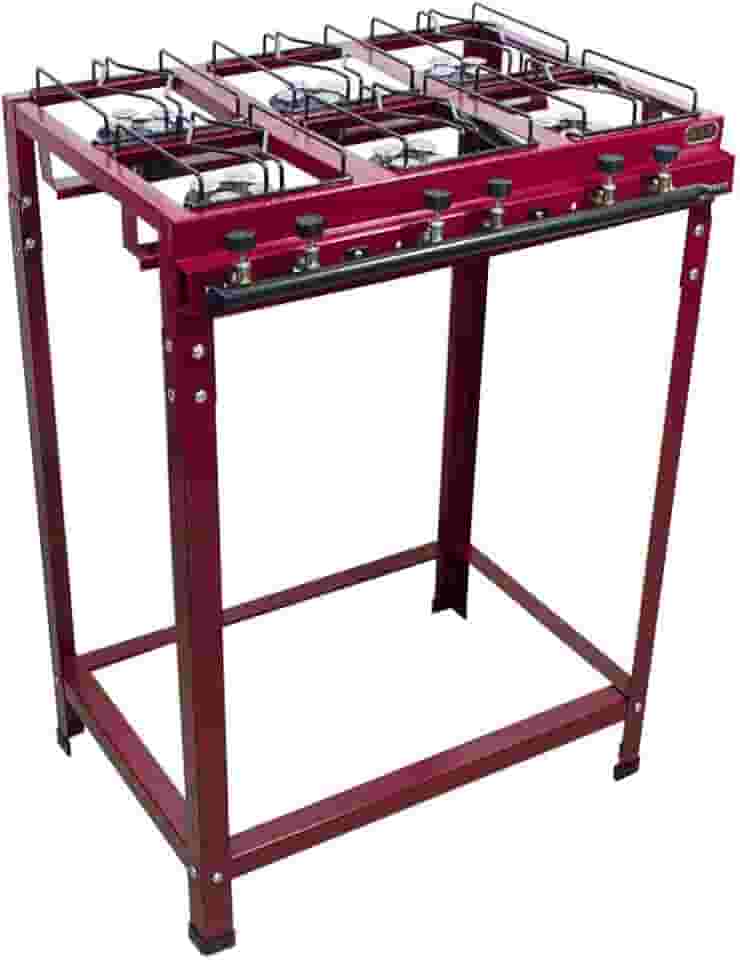Fogão 6 Bocas Industrial Alta Pressão com Mangueira Roa
