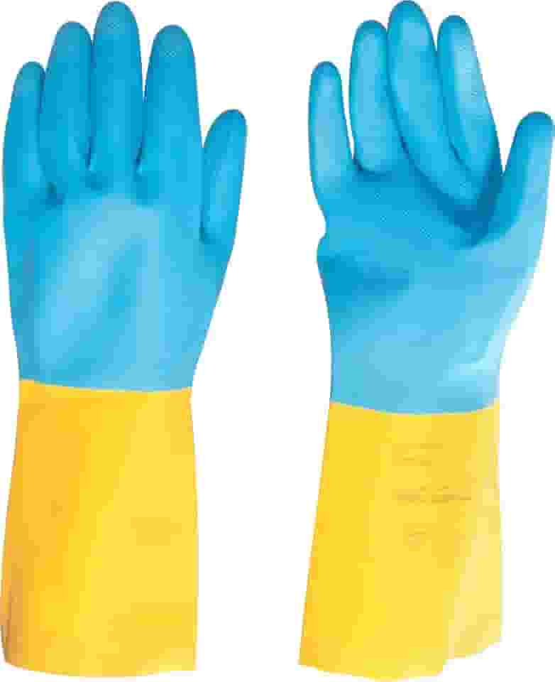 Vonder, Luva De Látex/Neoprene, Média, Amarela E Azul, Lnv 200.