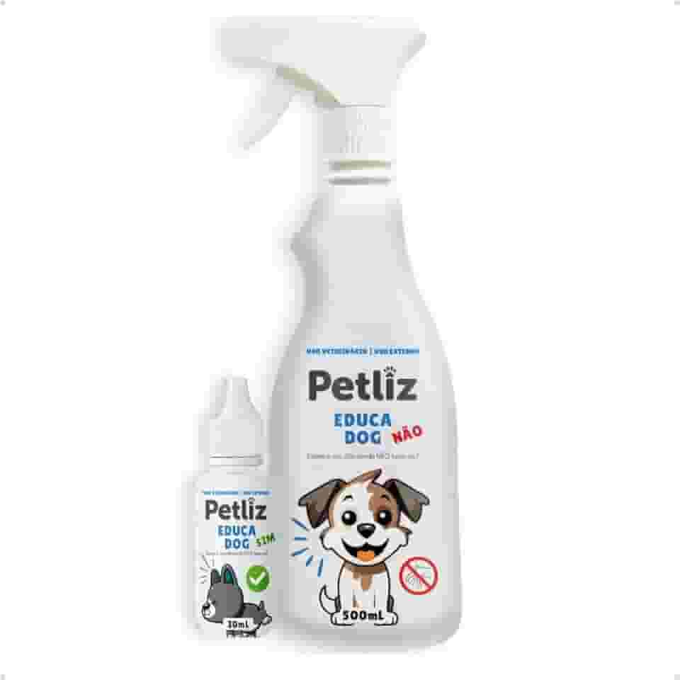 Educador Sanitário Cães Adestrador Pet Cachorro Educa Dog Não 500 ml + Educa Dog Sim 30 ml - Petliz