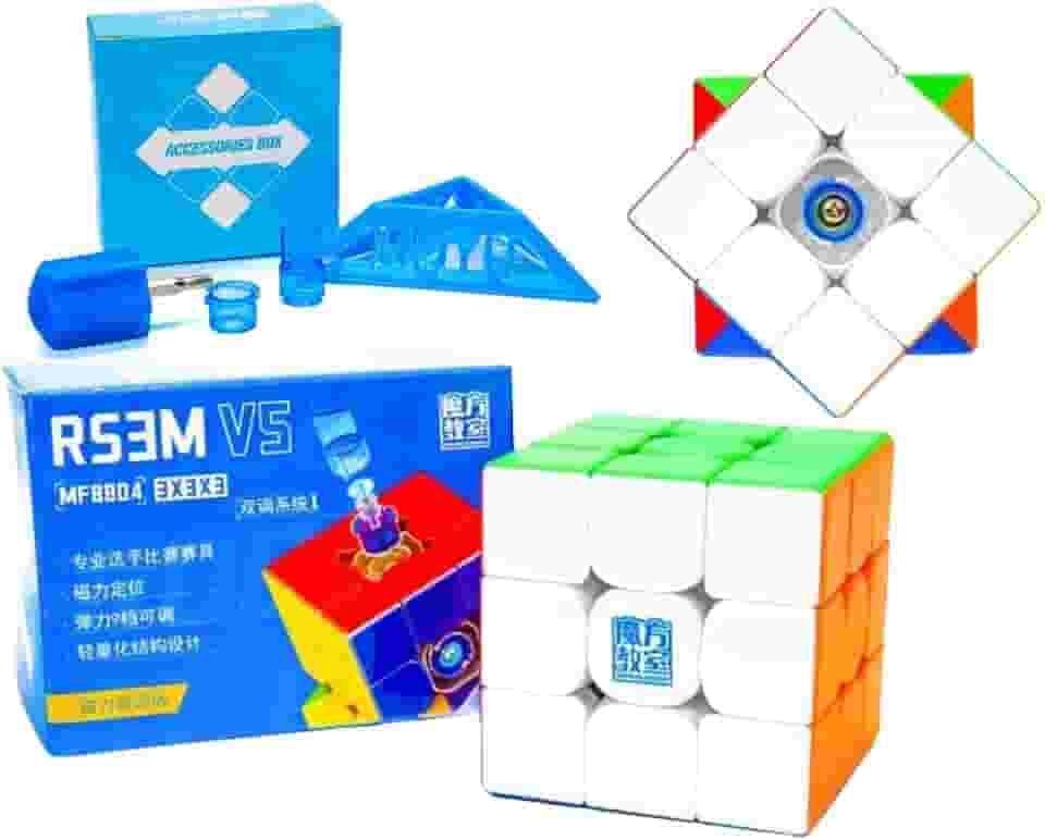 Cubo Mágico Moyu Magnético Com Duplo De Ajustes 3x3 Rs3m v5 Stickerless Profissional