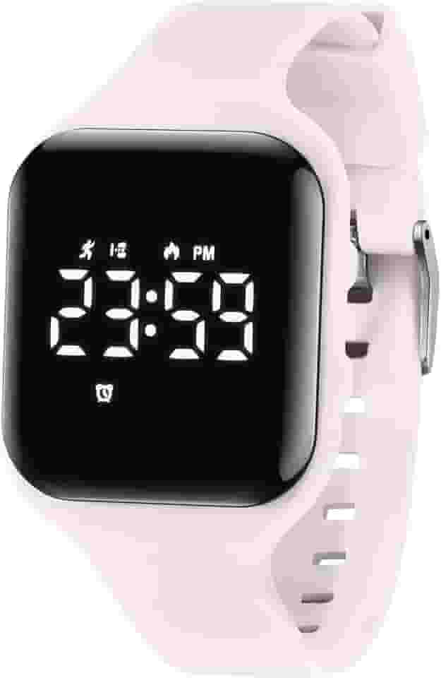 Relógio esportivo digital para meninas, meninos, rastreador de atividades com despertador, cronômetro, sem aplicativo, à prova d'água, para adolescentes e estudantes de 5 a 12 anos