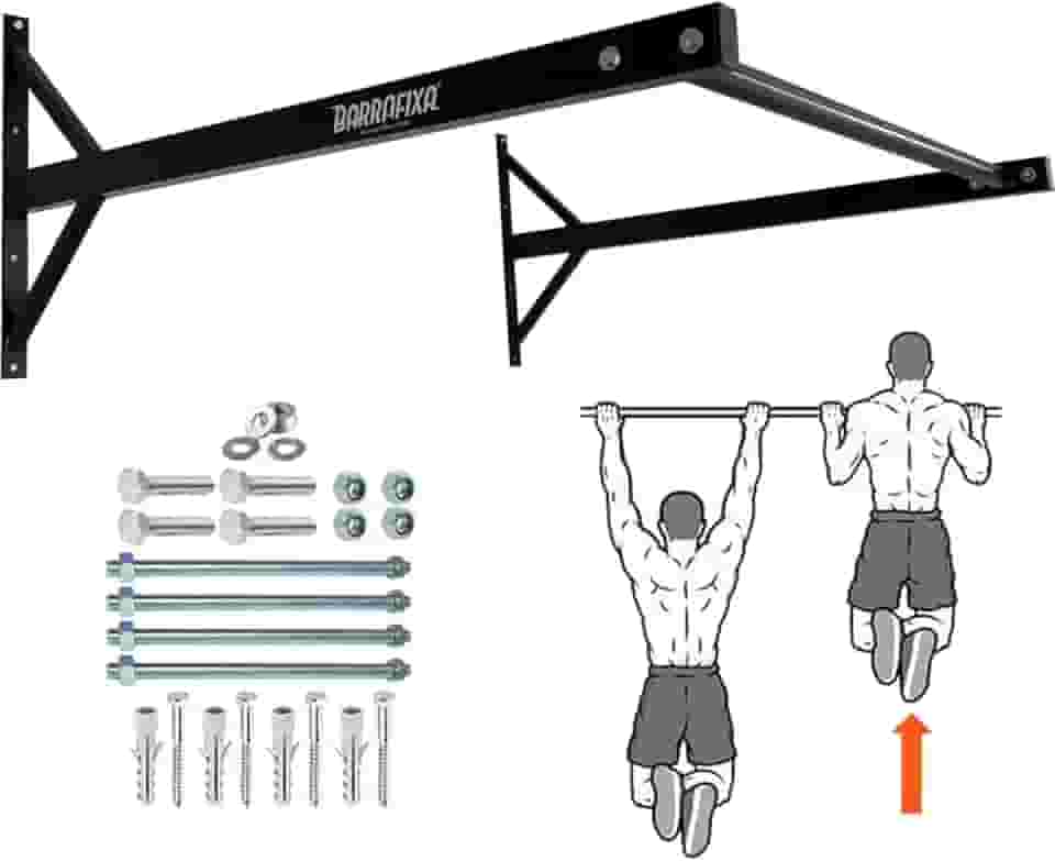 Barra Fixa 1 Metro Parede Para Musculação Pull-up Academia