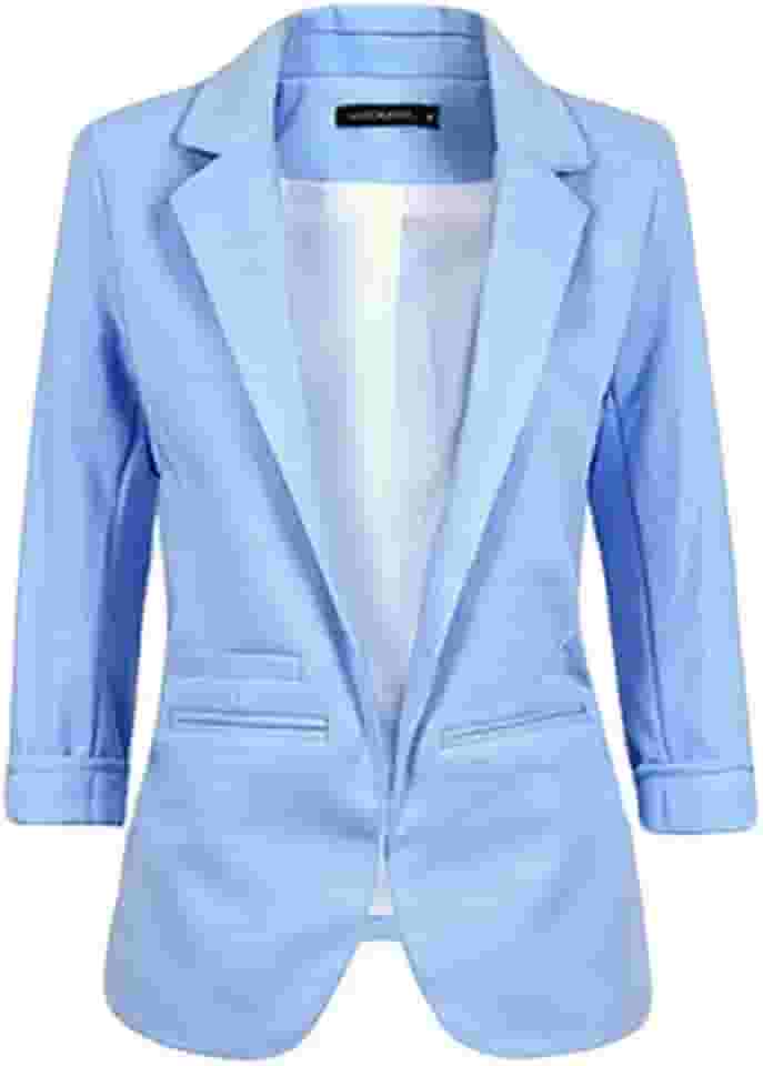 Blazer curto feminino Bestgift, básico, casual