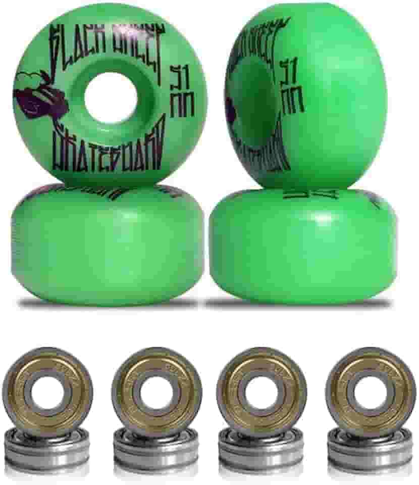 Roda para Skate Black Sheep 51mm Verde Dureza 90a com Rolamentos ABEC-5
