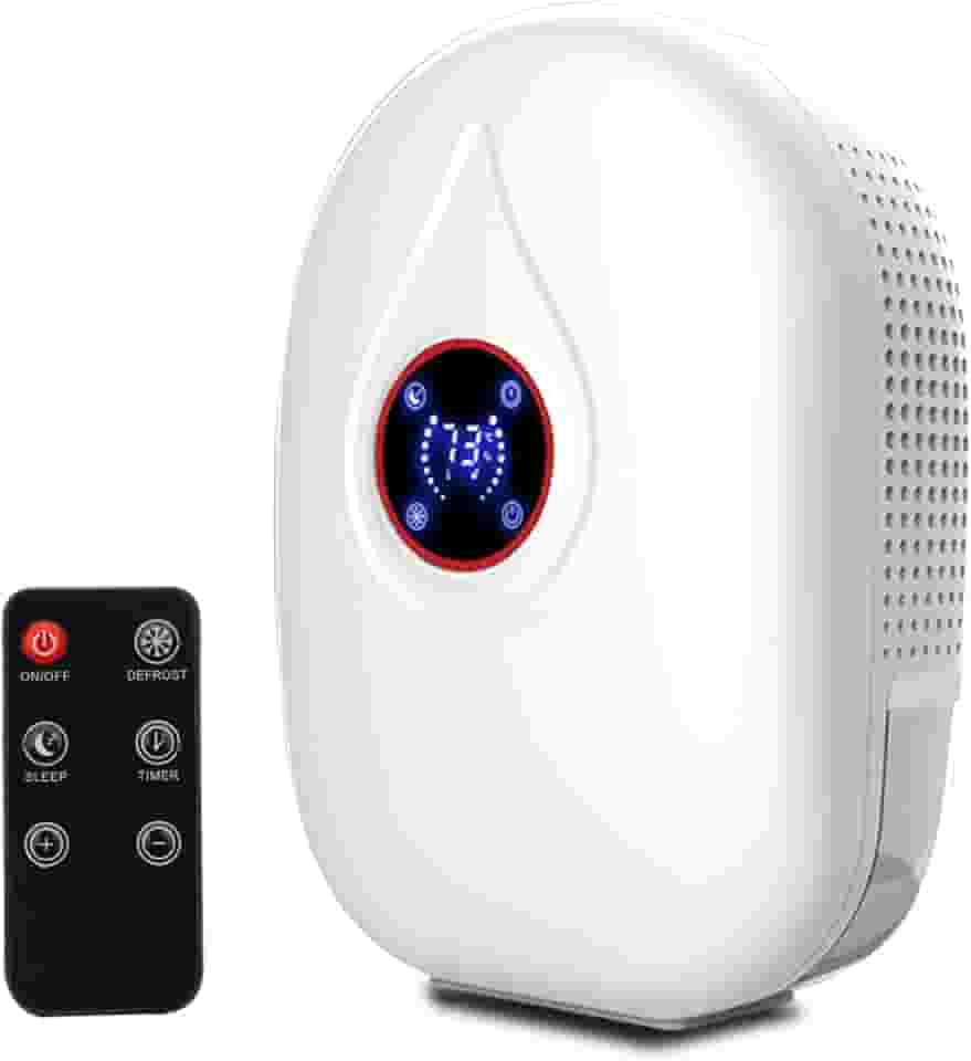Desumidificador Residencial Máquina de Absorção com Display LED Controle Táctil Sensível Remoto Timer Design - Desumidificação para Lar Quarto Sala Es