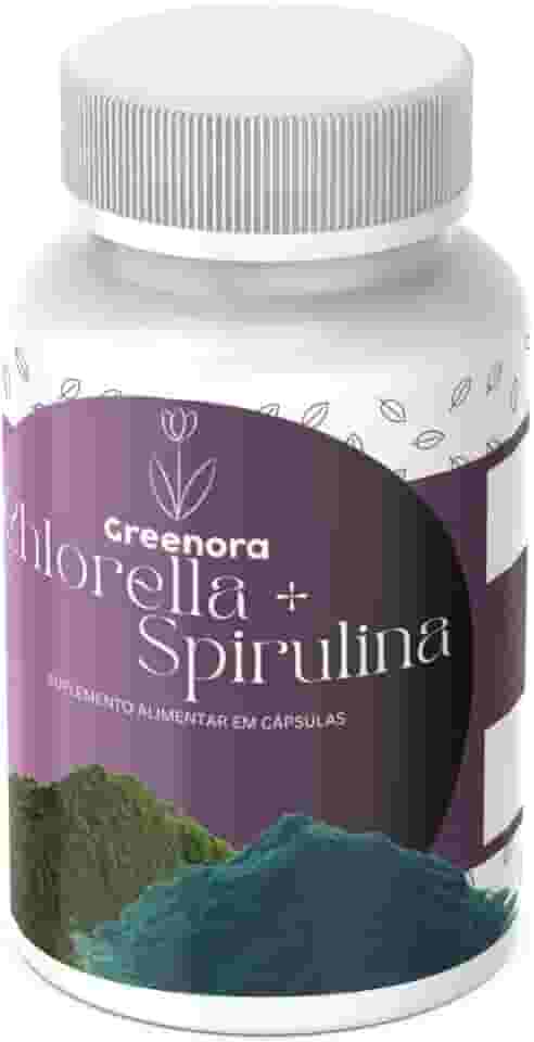 Chlorella + Spirulina - 120 Cápsulas - Greenora (1 Unidade)