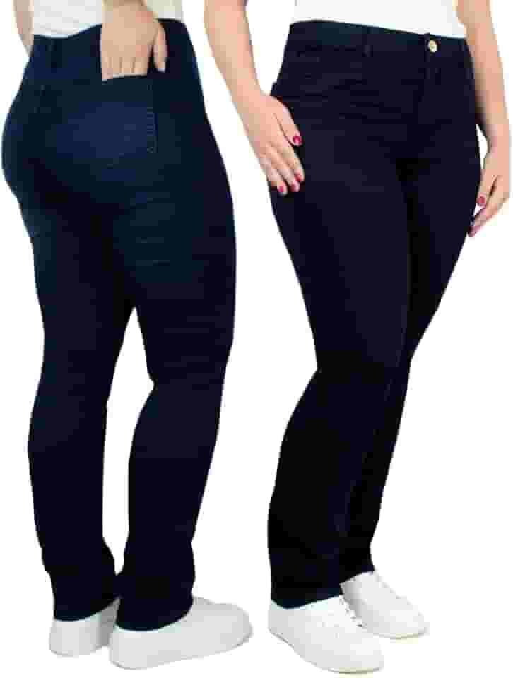 Kit 2 Calças Jeans Feminina Lycra
