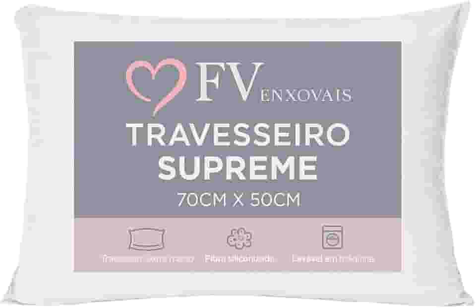 Travesseiro Antialérgico Toque Macio Textura Firme Lavável na Máquina Fibra Siliconada Tamanho Padrão 70x50 (1)