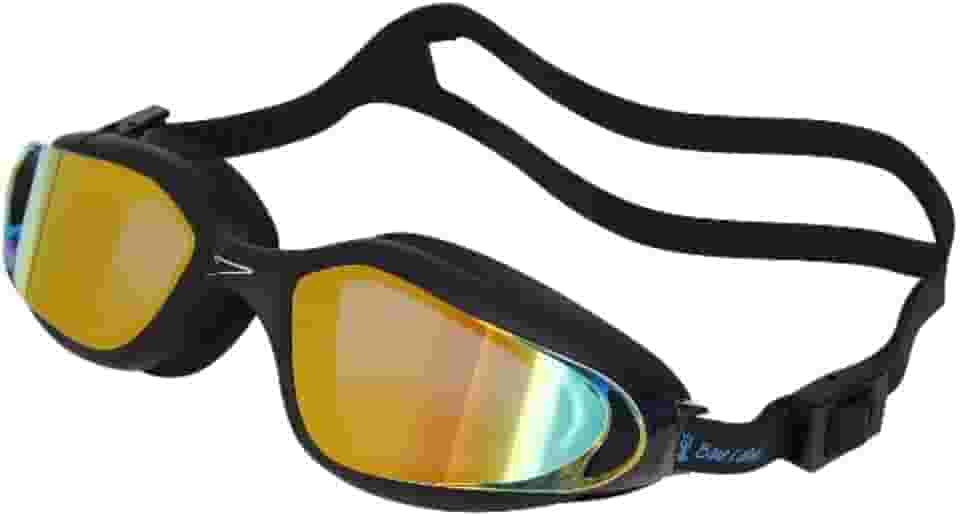 Óculos Natação Speedo Poseidon Espelhado Blue Label Águas Abertas Preto Revo Gold