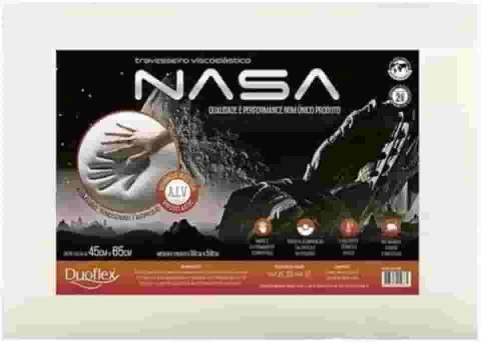 Travesseiro Nasa-X Duoflex Bege Para fronha 45cmx65cm Espuma 100% poliuretano