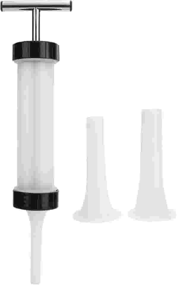 Máquina de linguiça manual de qualidade alimentar, enchimento de carne, operado à mão, funil, ferramentas manuais