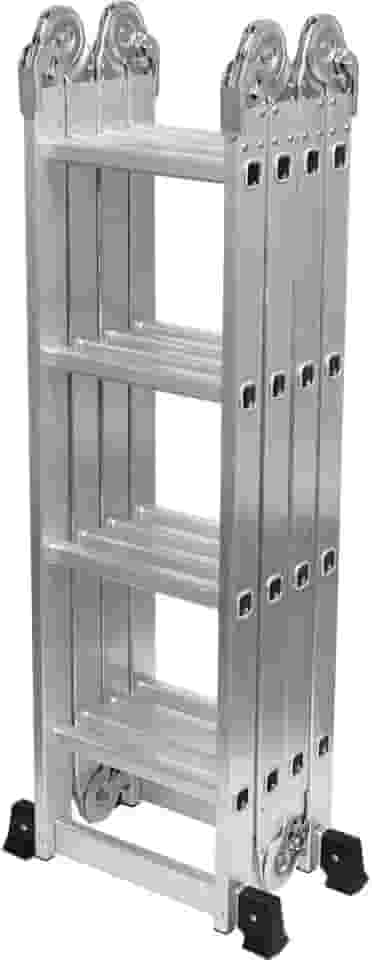 Escada Articulada DobráVel Em AlumíNio 16 Degraus 4x4 Degraus Até 13 PosiçõEs Capacidade De Carga 150 Kg Altura 4,29 M