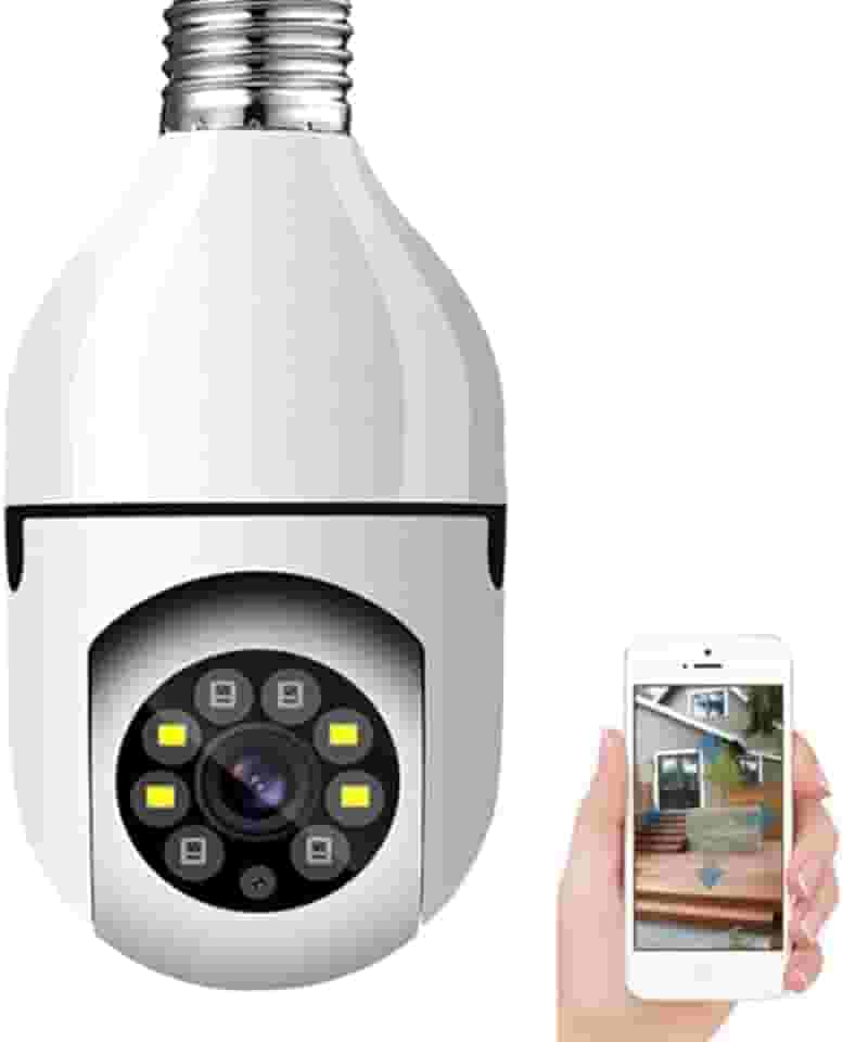 Câmera de Segurança IP Wifi Externa Lâmpada 360 Sem Fio Infravermelho Panorâmica Giratória 1080P Full HD Visão Noturna Resistente a Àgua com Rastreamento Automático TAMO