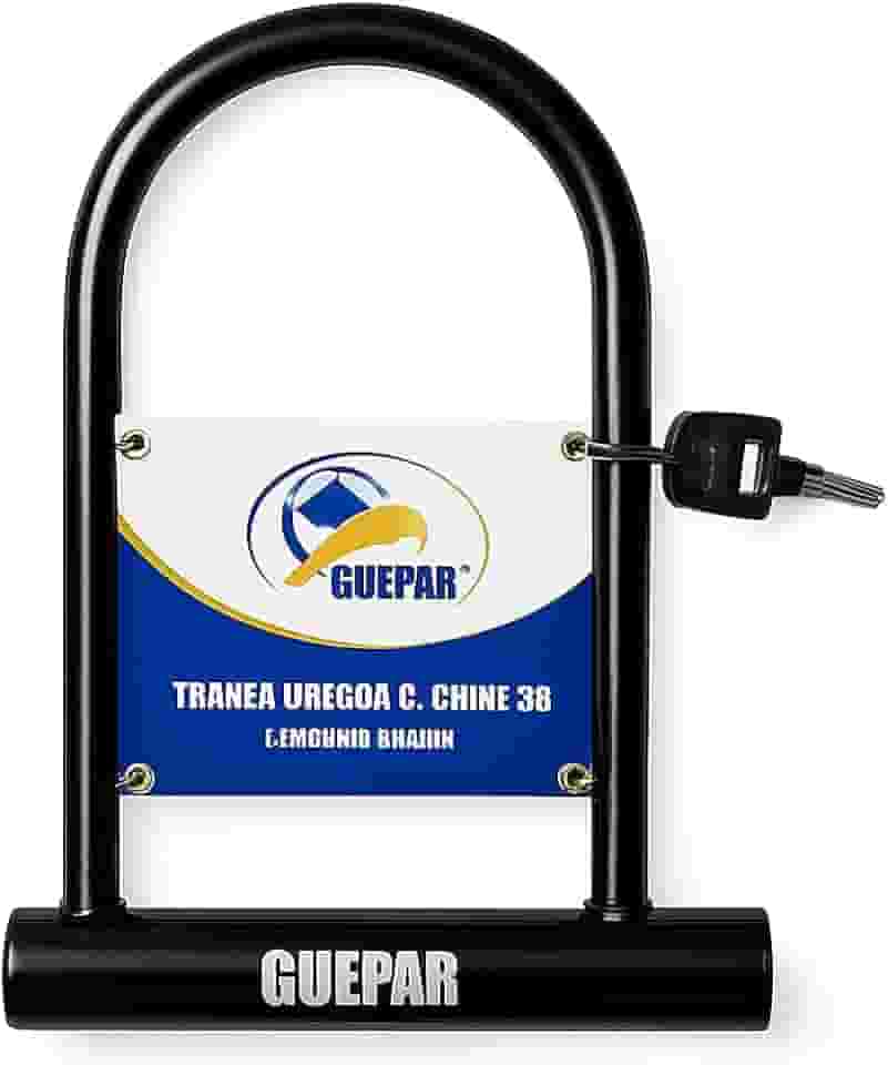 CADEADO COM CHAVE bicicleta U-LOCK RIGIDA tranca anti furto moto proteção reforçado 19.5Cmx24.5Cm