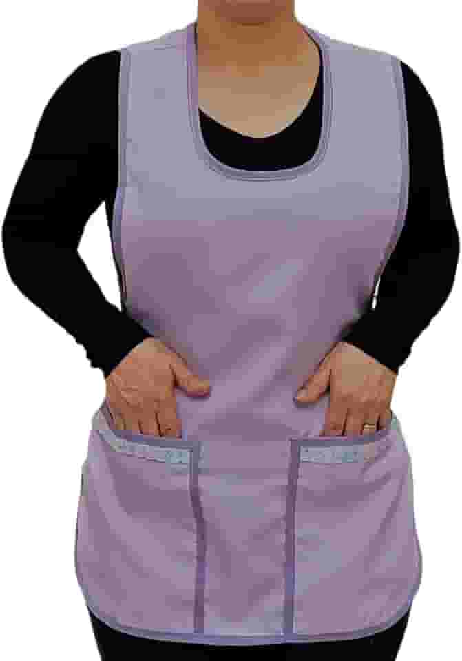 Bata Feminina Jaleco Oxford Ajustável 36-48 com Bolsos Laterais – Avental Profissional para Trabalho