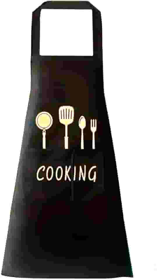 Avental de Cozinha em Poliéster Impermeável 95cm com Bolso Frontal