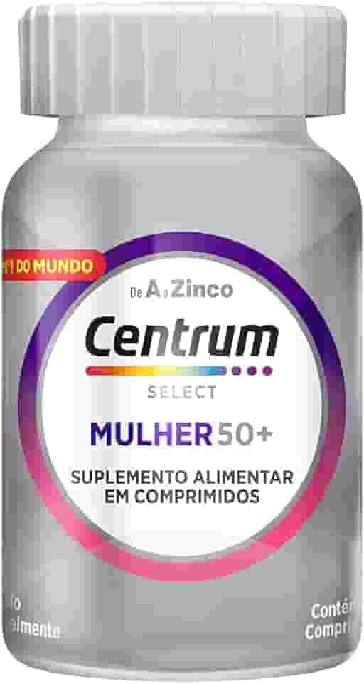 Centrum Select Mulher 50 mais Multivitamínico De A a Zinco, Suplemento Alimentar, 60 comprimidos
