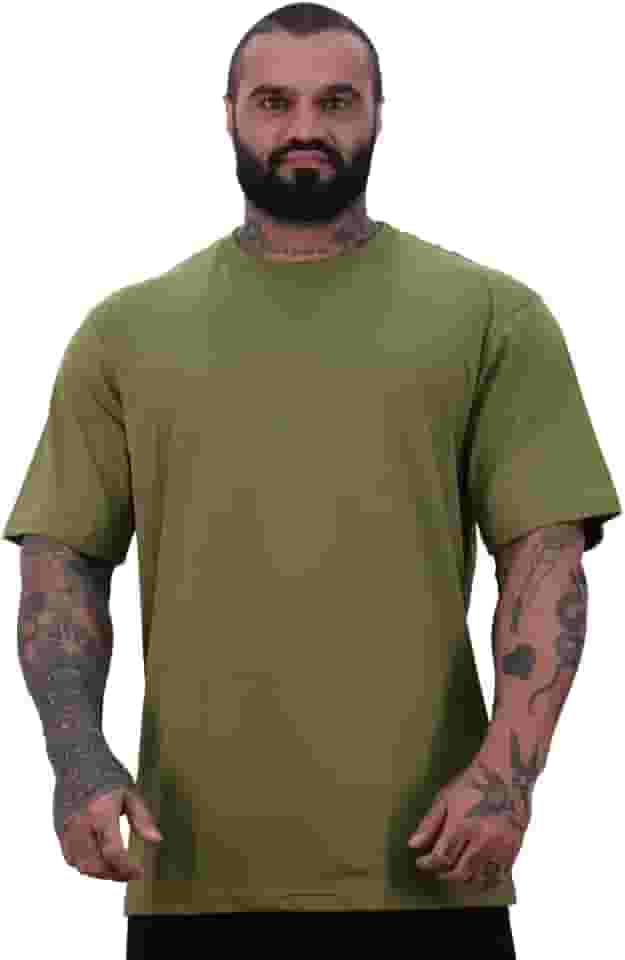 Camiseta Oversized Masculina MXD Conceito Maior Gramatura Cores Lisas