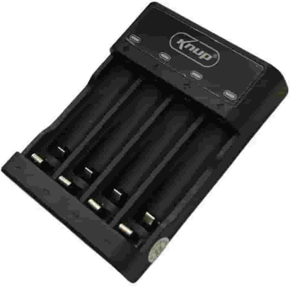 Carregador De Pilhas Aa/aaa Led Indicador Type-c Knup