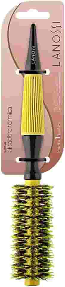 Escova Alisadora Térmica de 15mm, Modelo Ceramic Yellow, Cor Amarelo, Lanossi.