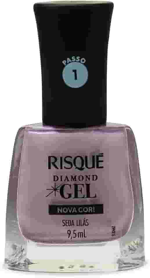 Risqué Esmalte Diamond Gel Seda Lilás Metálico 9,5ml