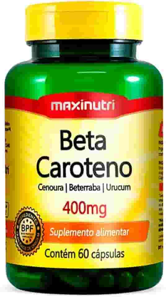 Beta Caroteno 400mg - 60 Cáps, Maxinutri