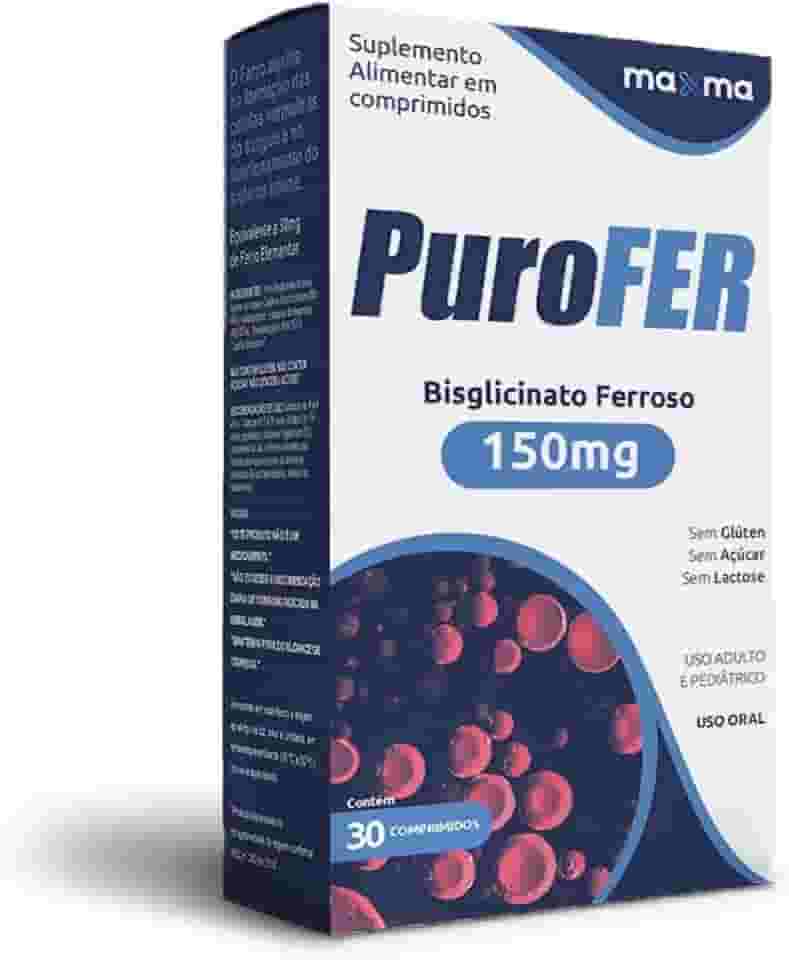 Suplemento Purofer 150mg, 30 Cpd Bisglicinato Ferroso = Neutrofer Ferro
