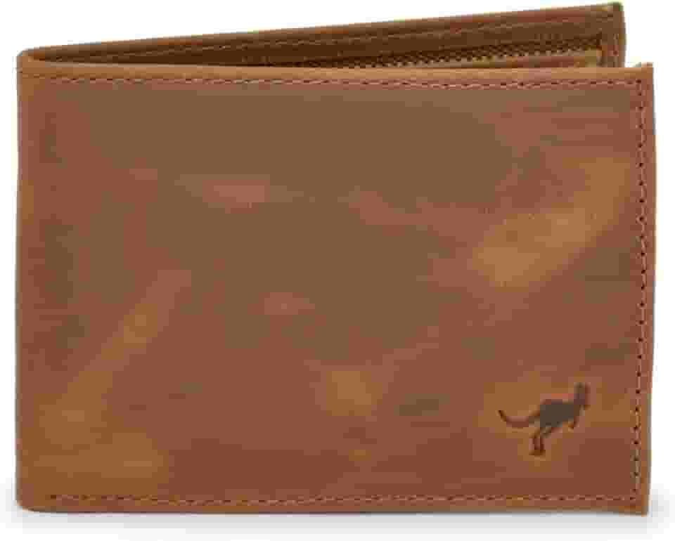 Carteira Masculina Slim Pequena Luxo Couro Legítimo Natural (Marrom-claro)